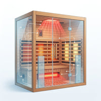 Full Spectrum Infrared Sauna，1-2 Person Home Sauna，Wooden Canadian Hemlock Indoor Spa Sauna with Resonance Speaker, Panoramic Tempered Glass Door — How It Works