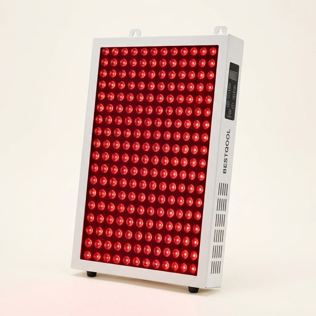 Red Light Therapy Panel, 4 Wavelengths Full Body Infrared Light Therapy, 300 Elite Grade Dual Chip Leds, FSA-HSA Red Light Device at Home, Ideal for Body, Face. 500W. Modular Design. — Studio Shot